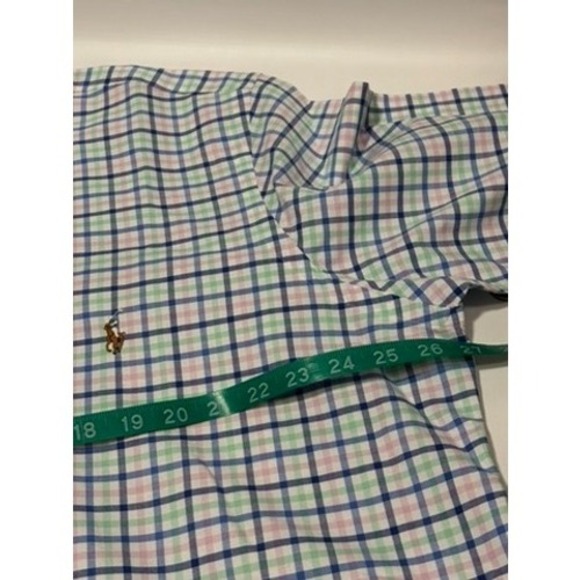 Polo Ralph Lauren Mens 1X Tall Oxford Short‎ Sleeve Check Plaid Shirt - Picture 6 of 8